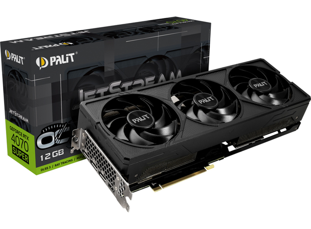 Відеокарта Palit PCI-Ex GeForce RTX 4070 Super JetStream OC 12GB GDDR6X (192bit) (2640/21000) (1 x HDMI, 3 x DisplayPort) (NED407ST19K9-1043J) - зображення 7 Відеокарта Palit PCI-Ex GeForce RTX 4070 Super JetStream OC 12GB GDDR6X (192bit) (2640/21000) (1 x HDMI, 3 x DisplayPort) (NED407ST19K9-1043J) - зображення 7