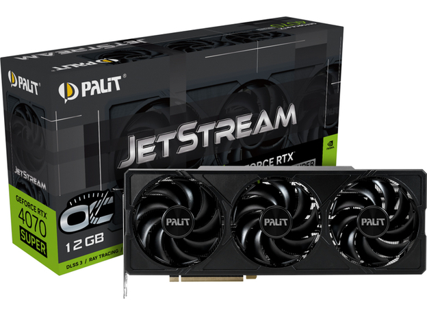 Відеокарта Palit PCI-Ex GeForce RTX 4070 Super JetStream OC 12GB GDDR6X (192bit) (2640/21000) (1 x HDMI, 3 x DisplayPort) (NED407ST19K9-1043J) - зображення 8 Відеокарта Palit PCI-Ex GeForce RTX 4070 Super JetStream OC 12GB GDDR6X (192bit) (2640/21000) (1 x HDMI, 3 x DisplayPort) (NED407ST19K9-1043J) - зображення 8