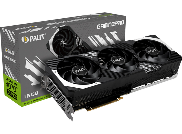 Видеокарта Palit PCI-Ex GeForce RTX 4070 Ti Super GamingPro 16GB GDDR6X (256bit) (2610/21000) (1 x HDMI, 3 x DisplayPort) (NED47TS019T2-1043A) - изображение 9 Видеокарта Palit PCI-Ex GeForce RTX 4070 Ti Super GamingPro 16GB GDDR6X (256bit) (2610/21000) (1 x HDMI, 3 x DisplayPort) (NED47TS019T2-1043A) - изображение 9