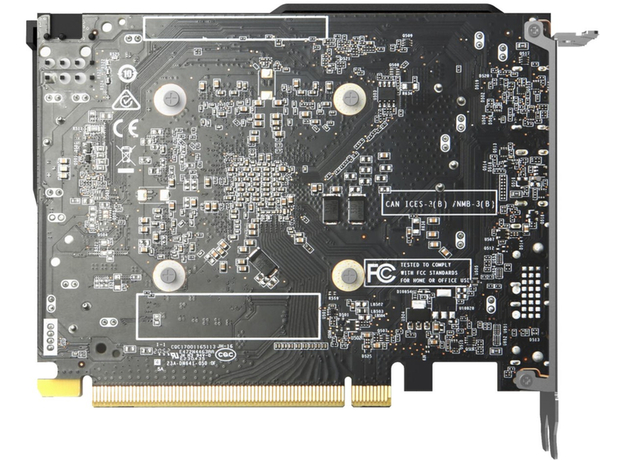 Відеокарта ZOTAC PCI-Ex GeForce RTX 3050 Solo 6GB GDDR6 (96bit) (1470/14000) (1 x HDMI, 3 x DisplayPort) (ZT-A30510G-10L) - зображення 4 Відеокарта ZOTAC PCI-Ex GeForce RTX 3050 Solo 6GB GDDR6 (96bit) (1470/14000) (1 x HDMI, 3 x DisplayPort) (ZT-A30510G-10L) - зображення 4