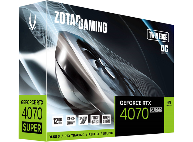 Відеокарта Zotac PCI-Ex GeForce RTX 4070 Super Twin Edge OC 12GB GDDR6X (192bit) (2490/21000) (HDMI, 3 x DisplayPort) (ZT-D40720H-10M) - зображення 7 Відеокарта Zotac PCI-Ex GeForce RTX 4070 Super Twin Edge OC 12GB GDDR6X (192bit) (2490/21000) (HDMI, 3 x DisplayPort) (ZT-D40720H-10M) - зображення 7