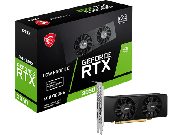 Відеокарта MSI PCI-Ex GeForce RTX 3050 LP OC 6GB GDDR6 (96bit) (1492/14000) (2 x HDMI, DisplayPort) (V812-023R) - зображення 5 Відеокарта MSI PCI-Ex GeForce RTX 3050 LP OC 6GB GDDR6 (96bit) (1492/14000) (2 x HDMI, DisplayPort) (V812-023R) - зображення 5