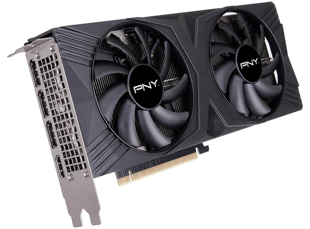 Видеокарта PNY PCI-Ex GeForce RTX 4070 Super VERTO Dual Fan OC 12GB GDDR6X (192bit) (2490/21000) (1 x HDMI, 3 x DisplayPort) (VCG4070S12DFXPB1-O) - изображение 3 Видеокарта PNY PCI-Ex GeForce RTX 4070 Super VERTO Dual Fan OC 12GB GDDR6X (192bit) (2490/21000) (1 x HDMI, 3 x DisplayPort) (VCG4070S12DFXPB1-O) - изображение 3
