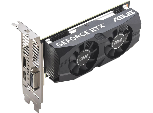 Відеокарта ASUS PCI-Ex GeForce RTX 3050 LP BRK OC Edition 6GB GDDR6 (96bit) (1537/14000) (HDMI, DisplayPort, DVI-D) (RTX3050-O6G-LP-BRK) - зображення 4 Відеокарта ASUS PCI-Ex GeForce RTX 3050 LP BRK OC Edition 6GB GDDR6 (96bit) (1537/14000) (HDMI, DisplayPort, DVI-D) (RTX3050-O6G-LP-BRK) - зображення 4