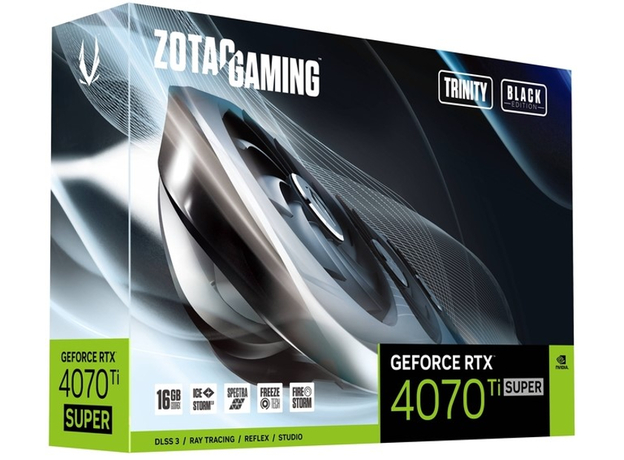 Видеокарта Zotac PCI-Ex GeForce RTX 4070 Ti SUPER Trinity Black Edition 16GB GDDR6X (256bit) (1 x HDMI, 3 x DisplayPort) (ZT-D40730D-10P) - изображение 6