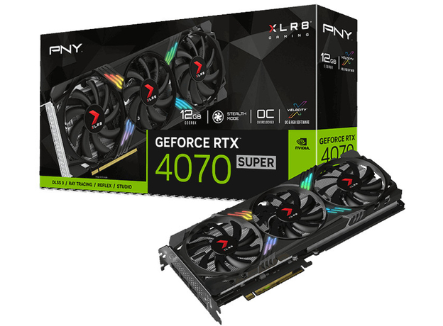 Відеокарта PNY PCI-Ex GeForce RTX 4070 Super XLR8 Gaming VERTO EPIC-X RGB OC 12GB GDDR6X (192bit) (1 x HDMI, 3 x DisplayPort) (VCG4070S12TFXXPB1-O) - зображення 9 Відеокарта PNY PCI-Ex GeForce RTX 4070 Super XLR8 Gaming VERTO EPIC-X RGB OC 12GB GDDR6X (192bit) (1 x HDMI, 3 x DisplayPort) (VCG4070S12TFXXPB1-O) - зображення 9
