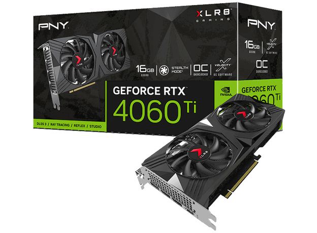 Видеокарта PNY PCI-Ex GeForce RTX 4060 Ti XLR8 Gaming VERTO OC 16GB GDDR6 (128bit) (1 x HDMI, 3 x DisplayPort) (VCG4060T16DFXPB1-O) - изображение 9 Видеокарта PNY PCI-Ex GeForce RTX 4060 Ti XLR8 Gaming VERTO OC 16GB GDDR6 (128bit) (1 x HDMI, 3 x DisplayPort) (VCG4060T16DFXPB1-O) - изображение 9