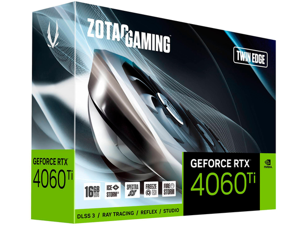 Видеокарта Zotac PCI-Ex GeForce RTX 4060 Ti Twin Edge 16GB GDDR6 (128bit) (2535/18000) (HDMI, 3 x DisplayPort) (ZT-D40620E-10M) - изображение 7 Видеокарта Zotac PCI-Ex GeForce RTX 4060 Ti Twin Edge 16GB GDDR6 (128bit) (2535/18000) (HDMI, 3 x DisplayPort) (ZT-D40620E-10M) - изображение 7