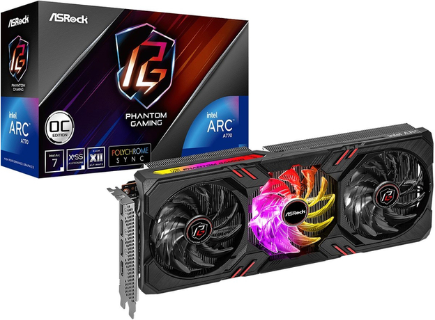 Видеокарта ASRock PCI-Ex Intel Arc A770 Phantom Gaming OC 16GB GDDR6 (256bit) (2200/17500) (HDMI, 3 x DisplayPort) (A770 PG 16GO) - изображение 10