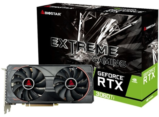 Видеокарта Biostar PCI-Ex GeForce RTX 3060 Ti Extreme Gaming 8GB GDDR6 (256bit) (1665/14000) (HDMI, 3 x DisplayPort) (VN3606TM82) - изображение 4 Видеокарта Biostar PCI-Ex GeForce RTX 3060 Ti Extreme Gaming 8GB GDDR6 (256bit) (1665/14000) (HDMI, 3 x DisplayPort) (VN3606TM82) - изображение 4