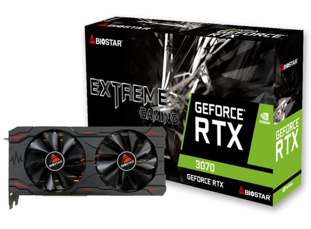 Видеокарта Biostar PCI-Ex GeForce RTX 3070 Extreme Gaming 8GB GDDR6 (256bit) (1725/14000) (HDMI, 3 x DisplayPort) (VN3706RM82) - изображение 3 Видеокарта Biostar PCI-Ex GeForce RTX 3070 Extreme Gaming 8GB GDDR6 (256bit) (1725/14000) (HDMI, 3 x DisplayPort) (VN3706RM82) - изображение 3