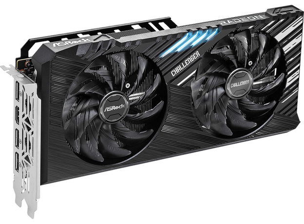 Видеокарта ASRock PCI-Ex Radeon RX 7600 XT Challenger OC 16GB GDDR6 (128bit) (2799/18000) (HDMI, 3 x DisplayPort) (RX7600XT CL 16GO) - изображение 2 Видеокарта ASRock PCI-Ex Radeon RX 7600 XT Challenger OC 16GB GDDR6 (128bit) (2799/18000) (HDMI, 3 x DisplayPort) (RX7600XT CL 16GO) - изображение 2