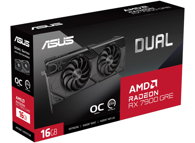Видеокарта ASUS PCI-Ex Radeon RX 7900 GRE Dual OC Edition 16GB GDDR6 (256bit) (2366/18000) (HDMI, 3 x DisplayPort) (DUAL-RX7900GRE-O16G) - изображение 10 Видеокарта ASUS PCI-Ex Radeon RX 7900 GRE Dual OC Edition 16GB GDDR6 (256bit) (2366/18000) (HDMI, 3 x DisplayPort) (DUAL-RX7900GRE-O16G) - изображение 10