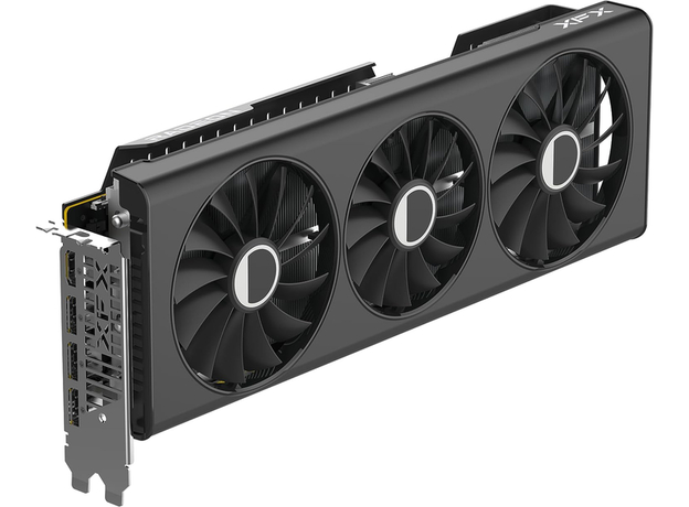 Видеокарта XFX PCI-Ex Radeon RX 7700 XT SPEEDSTER QICK 319 Black Edition 12GB GDDR6 (192bit) (2599/18000) (HDMI, 3 x DisplayPort) (RX-77TQICKB9) - изображение 2 Видеокарта XFX PCI-Ex Radeon RX 7700 XT SPEEDSTER QICK 319 Black Edition 12GB GDDR6 (192bit) (2599/18000) (HDMI, 3 x DisplayPort) (RX-77TQICKB9) - изображение 2