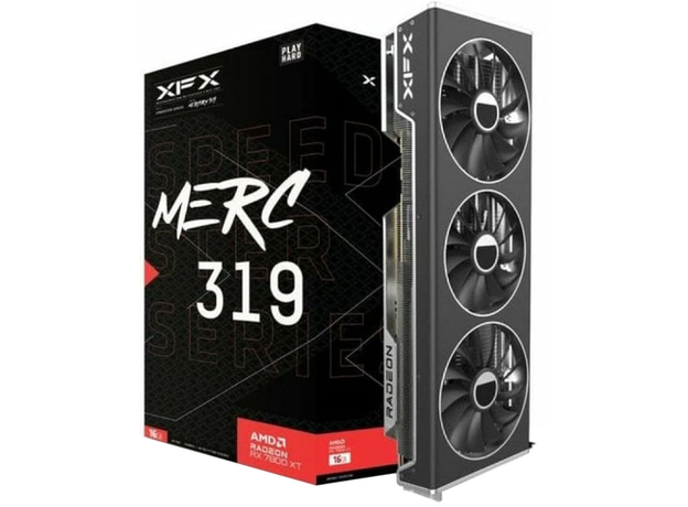 Видеокарта XFX PCI-Ex Radeon RX 7800 XT SPEEDSTER MERC 319 Black Edition 16GB GDDR6 (256bit) (2565/19500) (HDMI, 3 x DisplayPort) (RX-78TMERCB9) - изображение 10 Видеокарта XFX PCI-Ex Radeon RX 7800 XT SPEEDSTER MERC 319 Black Edition 16GB GDDR6 (256bit) (2565/19500) (HDMI, 3 x DisplayPort) (RX-78TMERCB9) - изображение 10