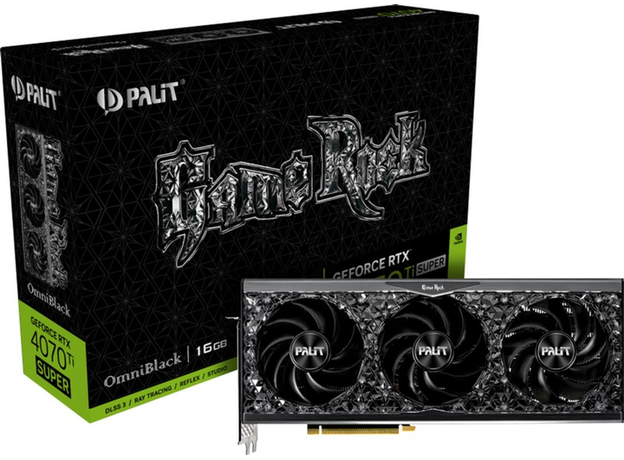 Відеокарта Palit PCI-Ex GeForce RTX 4070 Ti Super GameRock OmniBlack 16GB GDDR6X (256bit) (2610/21000) (1 x HDMI, 3 x DisplayPort) (NED47TS019T2-1020Q) - зображення 9