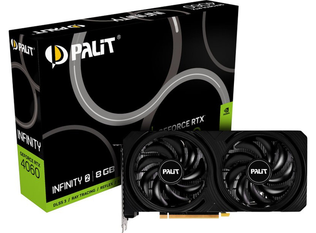 Видеокарта Palit PCI-Ex GeForce RTX 4060 Infinity 2 8GB GDDR6 (128bit) (2460/17000) (HDMI, 3 x DisplayPort) (NE64060019P1-1070L) - изображение 6 Видеокарта Palit PCI-Ex GeForce RTX 4060 Infinity 2 8GB GDDR6 (128bit) (2460/17000) (HDMI, 3 x DisplayPort) (NE64060019P1-1070L) - изображение 6