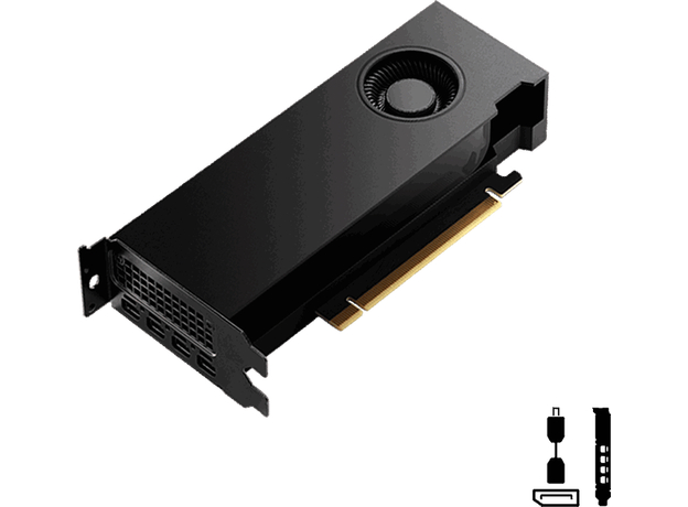 Видеокарта PNY PCI-Ex NVIDIA RTX 4000 Ada SFF 20GB GDDR6 (160bit) (4 x miniDisplayPort) Full Retail (VCNRTX4000ADALP-PB) - изображение 3