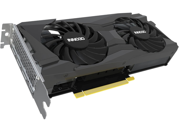 Відеокарта INNO3D PCI-Ex GeForce RTX 3050 Twin X2 OC 8GB GDDR6 (128bit) (1792/14000) (HDMI, DisplayPort, DVI-D) (N30502-08D6X-1711VA41)  Відеокарта INNO3D PCI-Ex GeForce RTX 3050 Twin X2 OC 8GB GDDR6 (128bit) (1792/14000) (HDMI, DisplayPort, DVI-D) (N30502-08D6X-1711VA41)
