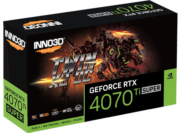 Видеокарта INNO3D PCI-Ex GeForce RTX 4070 Ti Super Twin X2 OC 16GB GDDR6X (256bit) (2340/21000) (HDMI, 3 x DisplayPort) (N407TS2-166XX-186156N) - изображение 3 Видеокарта INNO3D PCI-Ex GeForce RTX 4070 Ti Super Twin X2 OC 16GB GDDR6X (256bit) (2340/21000) (HDMI, 3 x DisplayPort) (N407TS2-166XX-186156N) - изображение 3