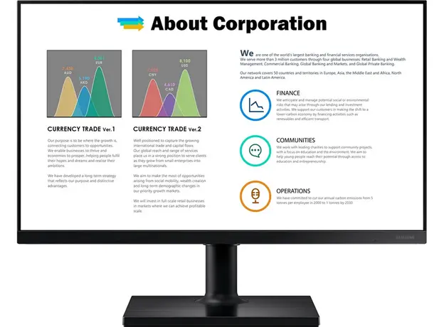 Монитор 24" Samsung LF24T450FQRXEN 