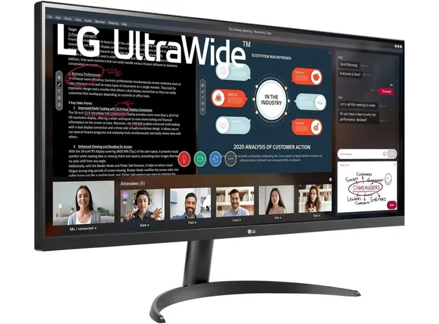 Монитор 34" LG UltraWide 34WP500-B - изображение 2