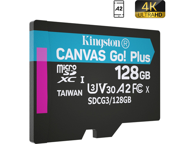 Карта памяти Kingston 128GB Canvas Go! Plus 170R (SDCG3/128GBSP) - изображение 2 Карта памяти Kingston 128GB Canvas Go! Plus 170R (SDCG3/128GBSP) - изображение 2
