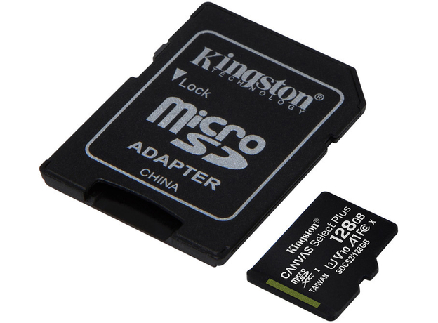 Kingston microSDXC 128GB Canvas Select Plus Class 10 UHS-I U1V10 A1 + SD-adapter (SDCS2/128GB) - изображение 2 Kingston microSDXC 128GB Canvas Select Plus Class 10 UHS-I U1V10 A1 + SD-adapter (SDCS2/128GB) - изображение 2