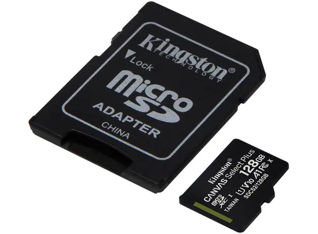 Kingston microSDXC 128GB Canvas Select Plus Class 10 UHS-I U1V10 A1 + SD-adapter (SDCS2/128GB) - изображение 2