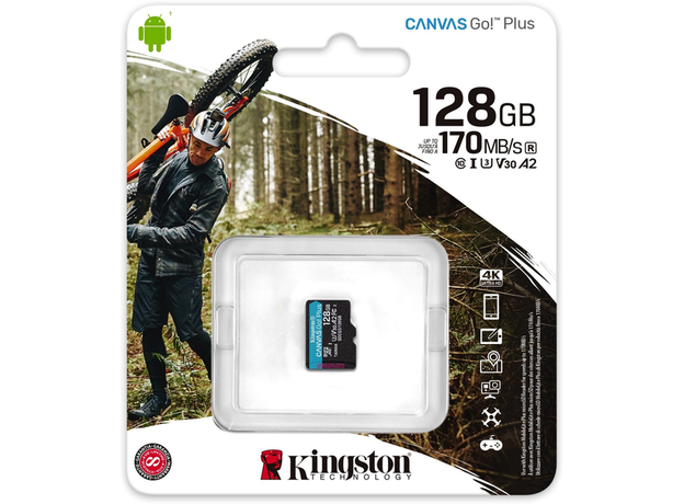 Карта памяти Kingston 128GB Canvas Go! Plus 170R (SDCG3/128GBSP) - изображение 6 Карта памяти Kingston 128GB Canvas Go! Plus 170R (SDCG3/128GBSP) - изображение 6