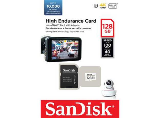 SanDisk High Endurance microSDXC 128GB Class 10 U3V30 (SDSQQNR-128G-GN6IA) - зображення 2 SanDisk High Endurance microSDXC 128GB Class 10 U3V30 (SDSQQNR-128G-GN6IA) - зображення 2