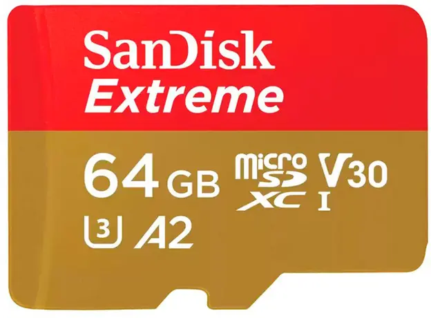 Карта памяти SanDisk Extreme microSDXC 64GB UHS-I (SDSQXAH-064G-GN6MA) 