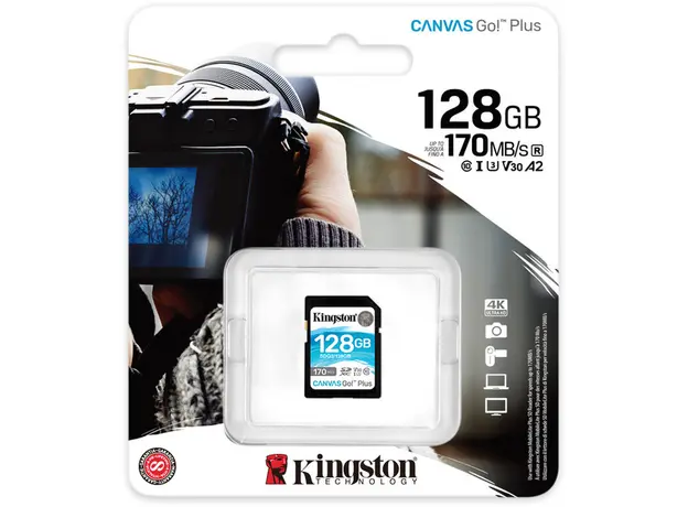 Kingston SDXC 128GB Canvas Go! Plus Class 10 UHS-I U3V30 (SDG3/128GB) - изображение 3