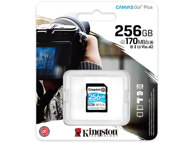 Kingston SDXC 256GB Canvas Go! Plus Class 10 UHS-I U3V30 (SDG3/256GB) - зображення 4 Kingston SDXC 256GB Canvas Go! Plus Class 10 UHS-I U3V30 (SDG3/256GB) - зображення 4