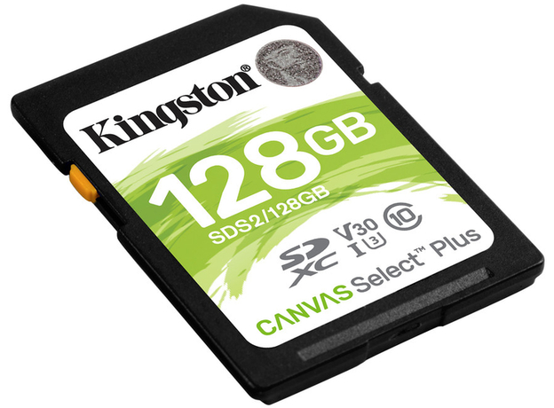 Kingston SDXC 128GB Canvas Select Plus Class 10 UHS-I U3V30 (SDS2/128GB) - зображення 2 Kingston SDXC 128GB Canvas Select Plus Class 10 UHS-I U3V30 (SDS2/128GB) - зображення 2