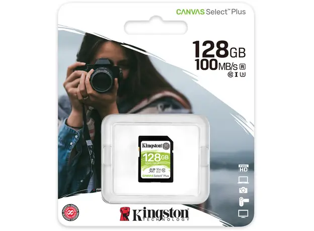 Kingston SDXC 128GB Canvas Select Plus Class 10 UHS-I U3V30 (SDS2/128GB) - изображение 3