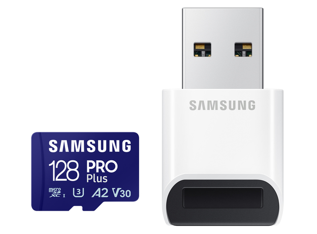 Карта памяти Samsung Pro Plus SDXC 128GB Class 10 UHS-I U3V30 (MB-MD128SB/WW)  Карта памяти Samsung Pro Plus SDXC 128GB Class 10 UHS-I U3V30 (MB-MD128SB/WW)