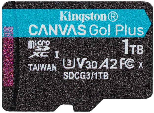 Карта памяти Kingston MicroSDXC 1TB Canvas Go! Plus Class 10 UHS-I U3V30 A2 (SDCG3/1TBSP) 