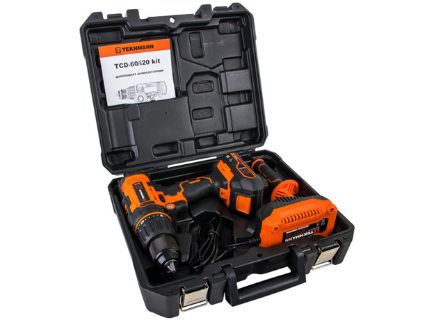 Аккумуляторная дрель-шуруповерт Tekhmann TCD-60/i20 kit (848394) - изображение 5 Аккумуляторная дрель-шуруповерт Tekhmann TCD-60/i20 kit (848394) - изображение 5