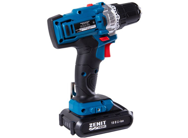Аккумуляторный шуруповерт Зенит Профи ЗША-18/2 Li (850855) - изображение 3 Аккумуляторный шуруповерт Зенит Профи ЗША-18/2 Li (850855) - изображение 3