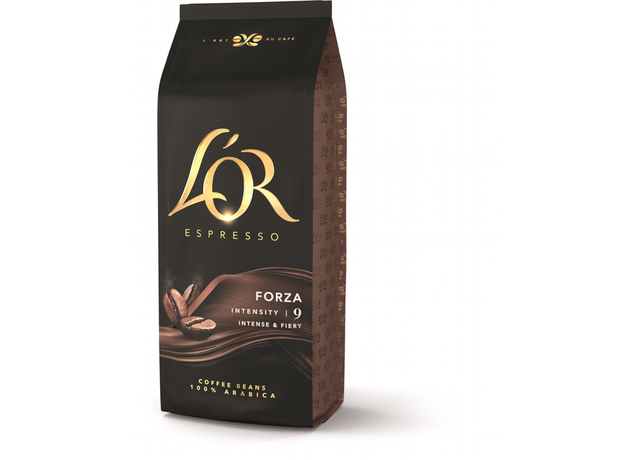 Кофе в зернах L'OR Espresso Forza 100% Арабика 1 кг (8711000400760) - изображение 2 Кофе в зернах L'OR Espresso Forza 100% Арабика 1 кг (8711000400760) - изображение 2