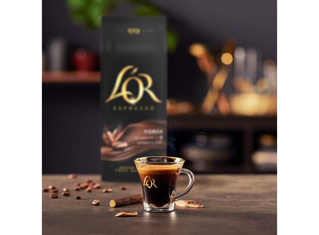 Кофе в зернах L'OR Espresso Forza 100% Арабика 1 кг (8711000400760) - изображение 3 Кофе в зернах L'OR Espresso Forza 100% Арабика 1 кг (8711000400760) - изображение 3