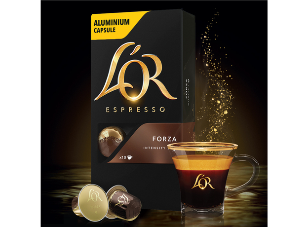 Набор кофе в капсулах L’OR Espresso Forza 10 упаковок x 10 шт (100 капсул) совместимы с Nespresso 100% Арабика (8711000360163) - изображение 6 Набор кофе в капсулах L’OR Espresso Forza 10 упаковок x 10 шт (100 капсул) совместимы с Nespresso 100% Арабика (8711000360163) - изображение 6