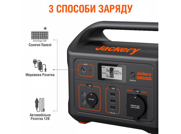 Зарядная станция Jackery Explorer 500Wh 143889mAh 500W - изображение 15 Зарядная станция Jackery Explorer 500Wh 143889mAh 500W - изображение 15