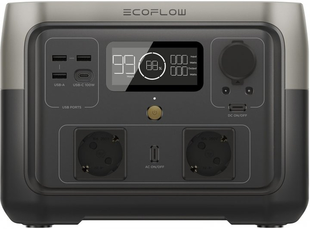 Зарядная станция EcoFlow River 2 Max 512Wh 102400mAh 500W Grey 220V Cn (RIVER2MAX) CN-переходник для Eu в комплекте  Зарядная станция EcoFlow River 2 Max 512Wh 102400mAh 500W Grey 220V Cn (RIVER2MAX) CN-переходник для Eu в комплекте
