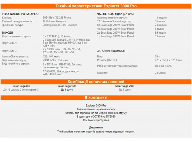 Зарядная станция Jackery Explorer 3000 Pro (70-3000-EUOR01) - изображение 15