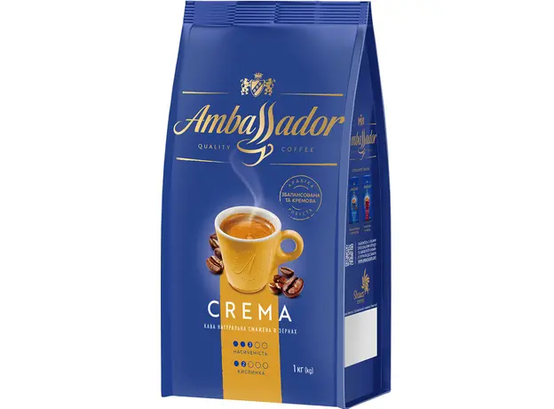 Кофе в зернах Ambassador Crema 1000 г (8720254649665) 