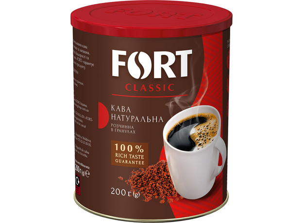 Кава розчинна Fort в гранулах 200 г (8901036161258)  Кава розчинна Fort в гранулах 200 г (8901036161258)