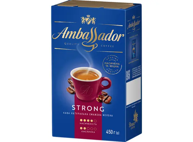 Кофе молотый Ambassador Strong 450 г (8720254065267) 