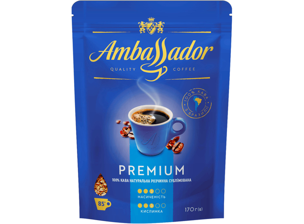 Кава розчинна Ambassador Premium 170 г (8720254065687)  Кава розчинна Ambassador Premium 170 г (8720254065687)